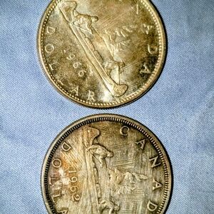 1966 Canadian Silver Dollar Coins